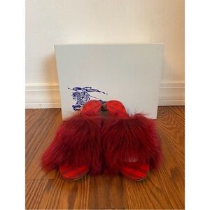 Burberry Jackie Shearling Mules